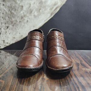 Josef Seibel Brown Leather Ankle Boots